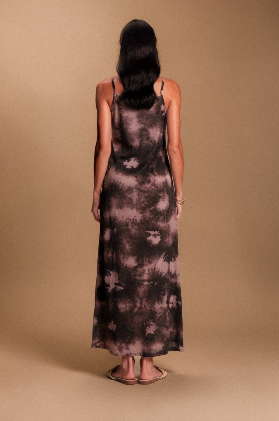 Vestido Galia Tie Dye Negro