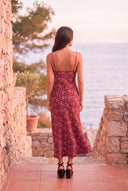 Vestido Valentina Print Burdeo