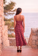 Vestido Valentina Print Burdeo