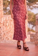 Vestido Valentina Print Burdeo