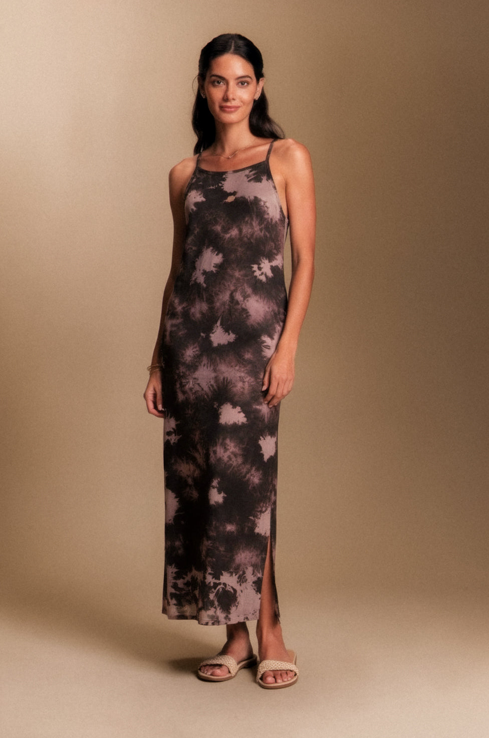 Vestido Galia Tie Dye Negro