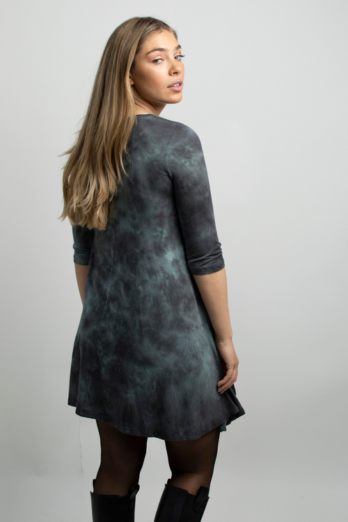 Vestido Mandala tie dye gris
