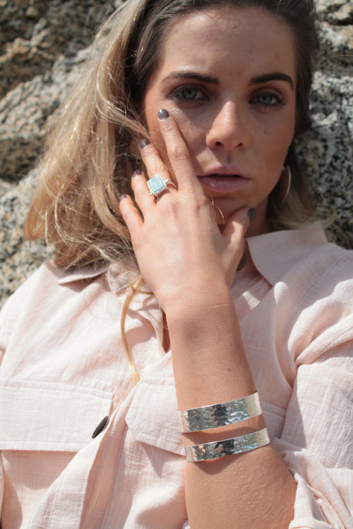 Anillo Aqua plata