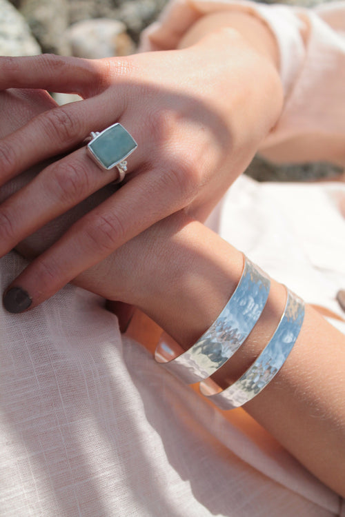 Anillo Aqua plata